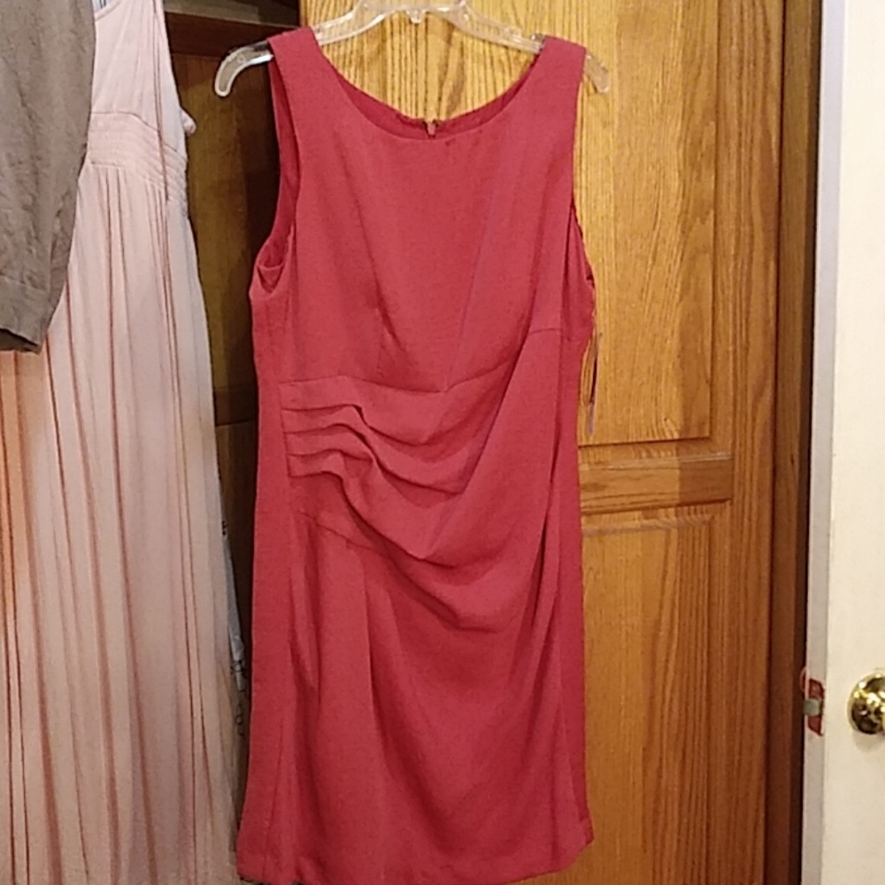 Anne Klein NWT sleevless deep coral dress